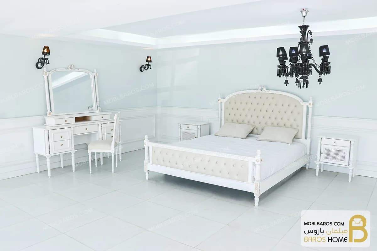 سرویس خواب دو نفره کاجی کد ۱