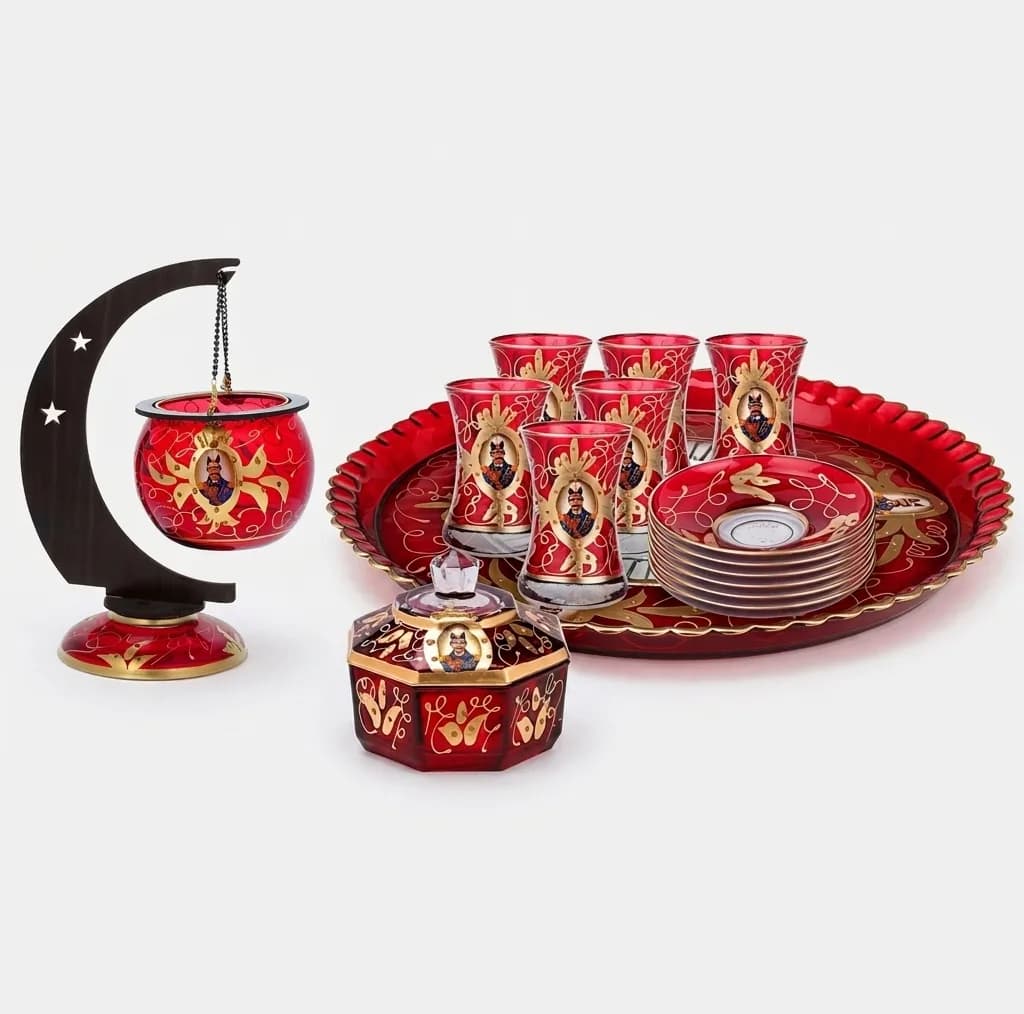 سرویس چای خوری 15 پارچه مدل شاه عباسي