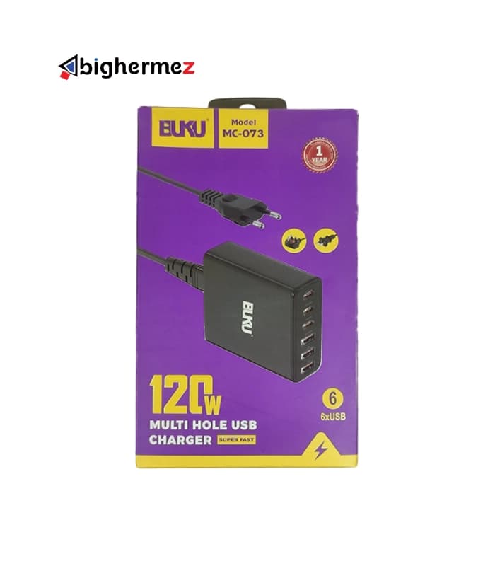 هاب شارژر رومیزی 120W 6 پورت بوکو مدل MC-073