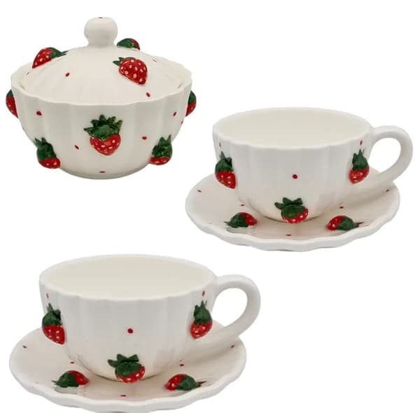 سرویس چای خوری ۶ پارچه 2 نفره مدل صدفی کد 2411P6xtot