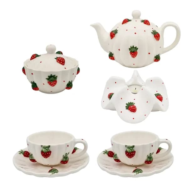 سرویس چای خوری 9 پارچه 2 نفره مدل صدفی کد 2411xtot