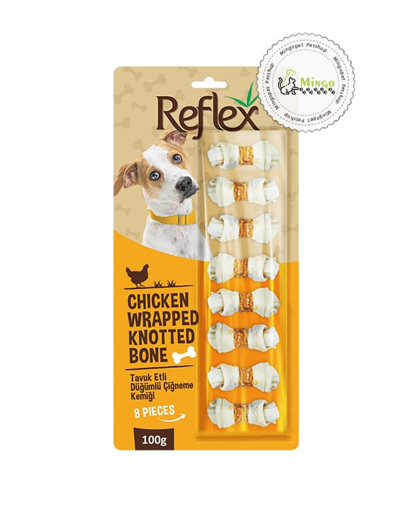 تشویقی سگ رفلکس Reflex Chicken Wrapped Knotted Bone