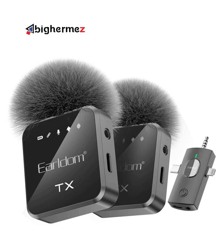 میکروفون یقه ای ارلدام مدل ET-MC13 با رابط تایپ سی، لایتنینگ و جک 3.5 میلی متری