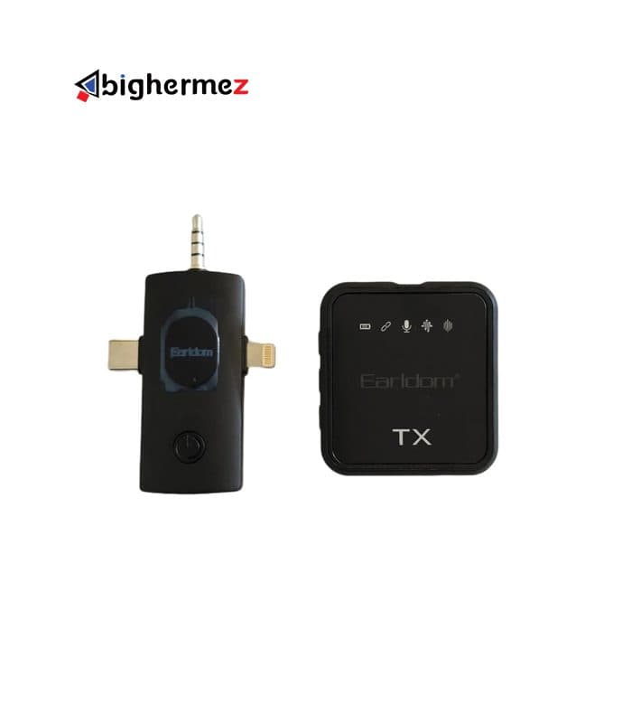 میکروفون یقه ای ارلدام مدل ET-MC12 با رابط تایپ سی، لایتنینگ و جک 3.5 میلی متری