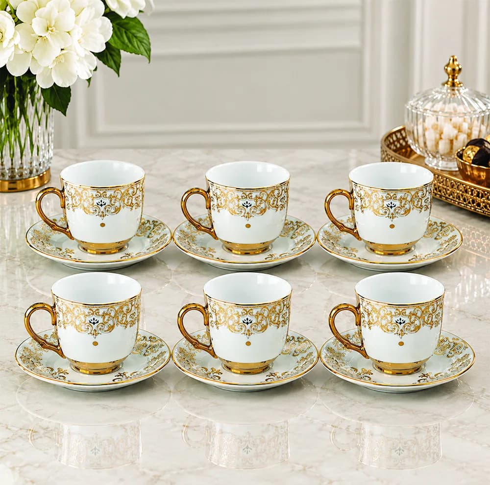 سرویس چایخوری 12 پارچه 6 نفره مدل چینی وفادار — تصویر ۵