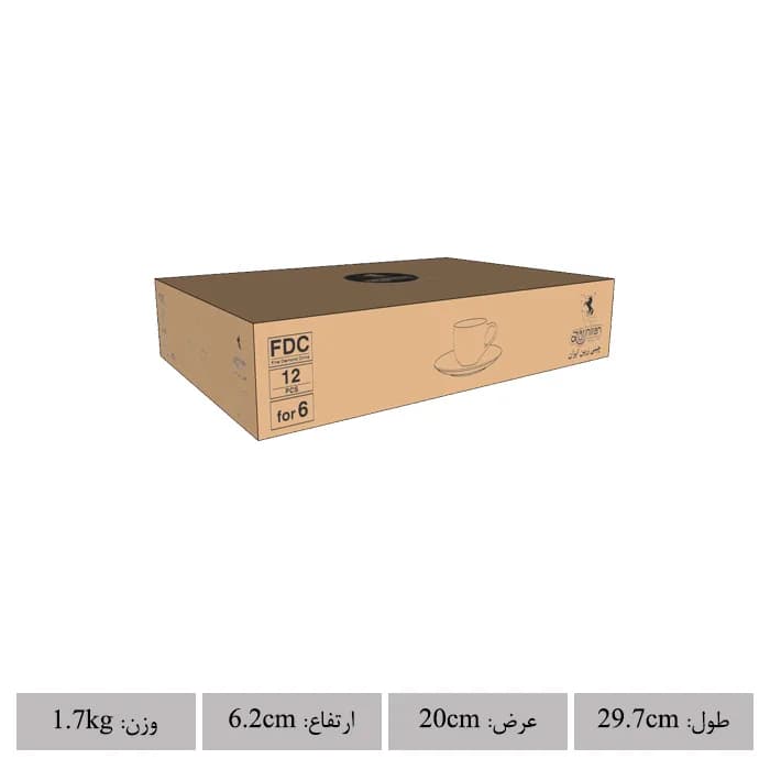 سرویس قهوه خوری 12 پارچه چینی زرین ایران مدل فلورانس درجه عالی — تصویر ۵