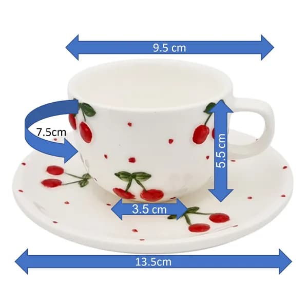 سرویس چای خوری 9 پارچه مناسب برای 2 نفره مدل پانیز کد 2426P9xalb — تصویر ۵