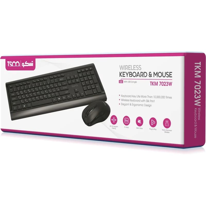 کیبورد و ماوس بیسیم تسکو مدل TKM 7025W — تصویر ۵