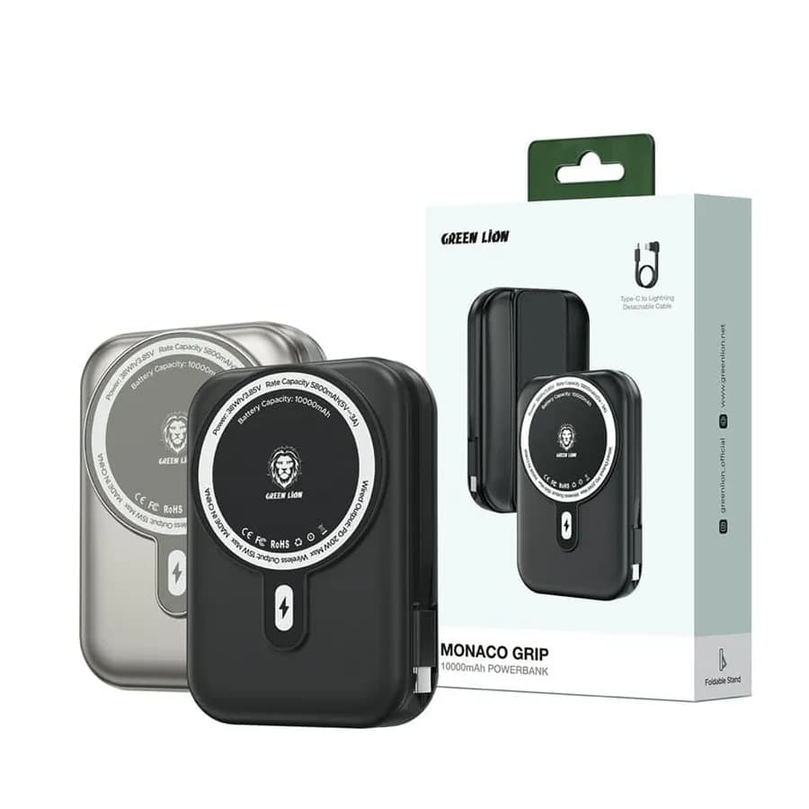 پاوربانک مگ سیف گرین لاین Green Monaco Grip 10000mAh PowerBank — تصویر ۴