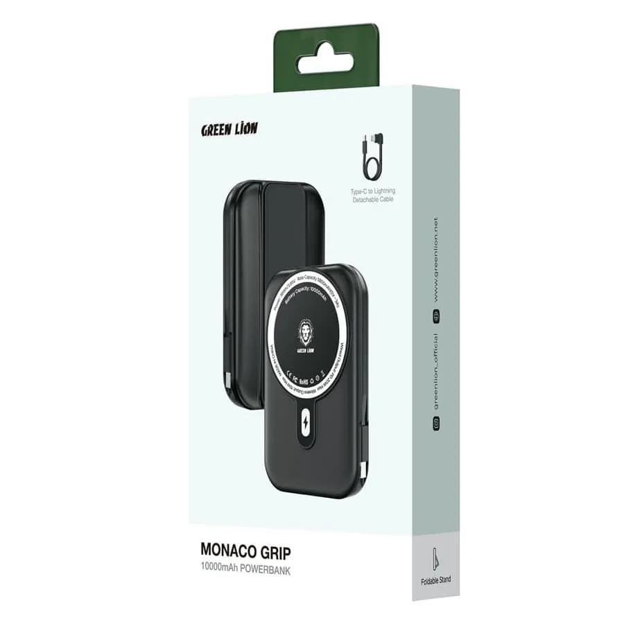 پاوربانک مگ سیف گرین لاین Green Monaco Grip 10000mAh PowerBank — تصویر ۵