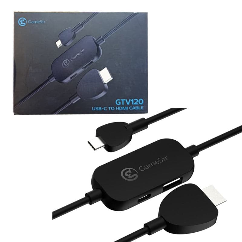 کابل mhl تبدیل Type-C to HdMI تصویر دارای پورت USB3.0 فول اچ دی GTV120