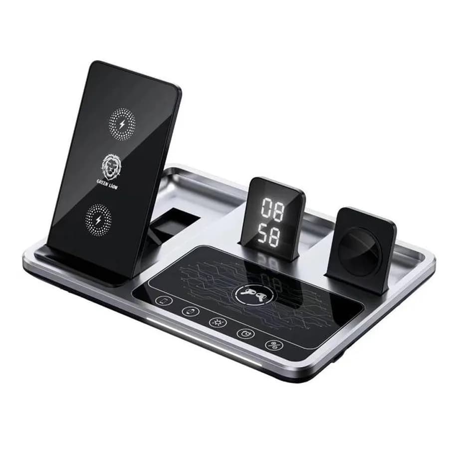 شارژر بی سیم 4 کاره 15 واتی گرین لاین مدل Charging Station