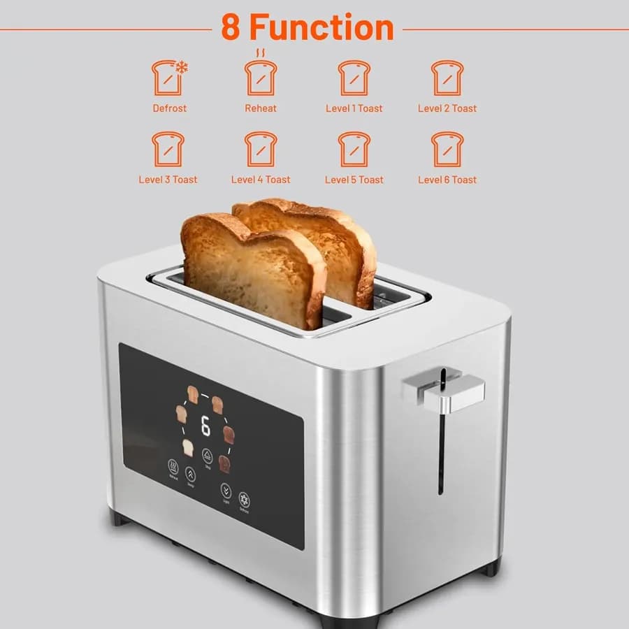 توستر نان پرودو مدل Porodo 2-Slice Digital Pop up Toaster 850W PD-LFST001 — تصویر ۵