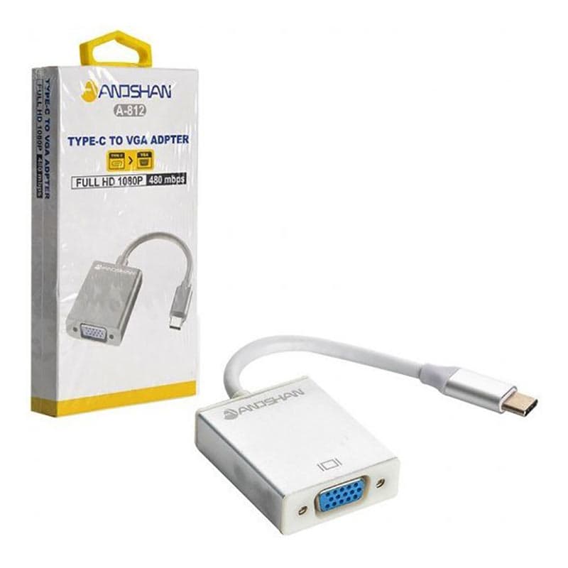 تبدیل Type-c to VGA 1080P Anoshan A-812