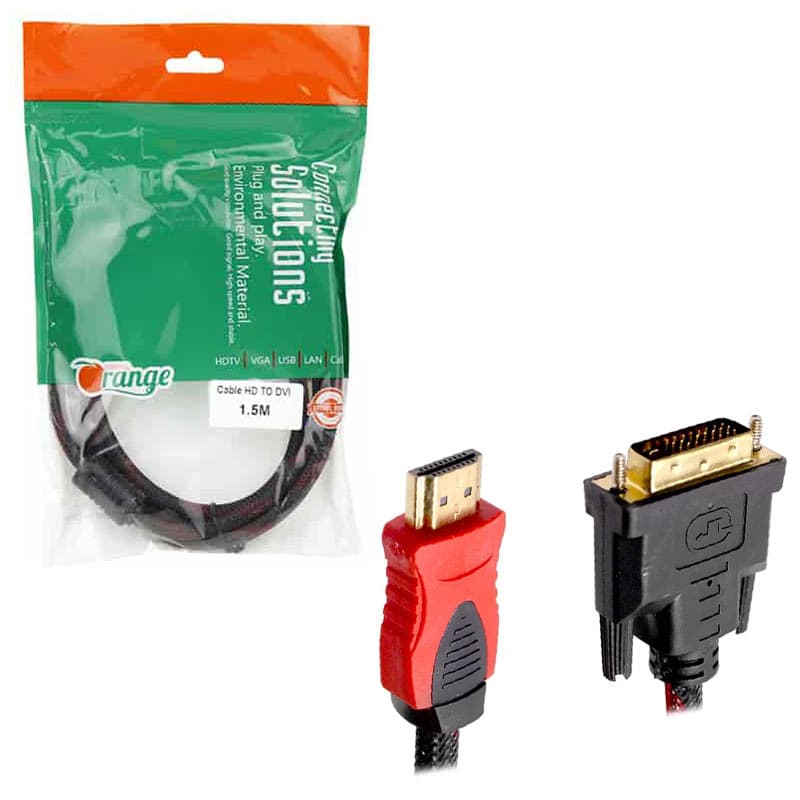 کابل تبدیل HDMI to DVI 1.5 متری Orange