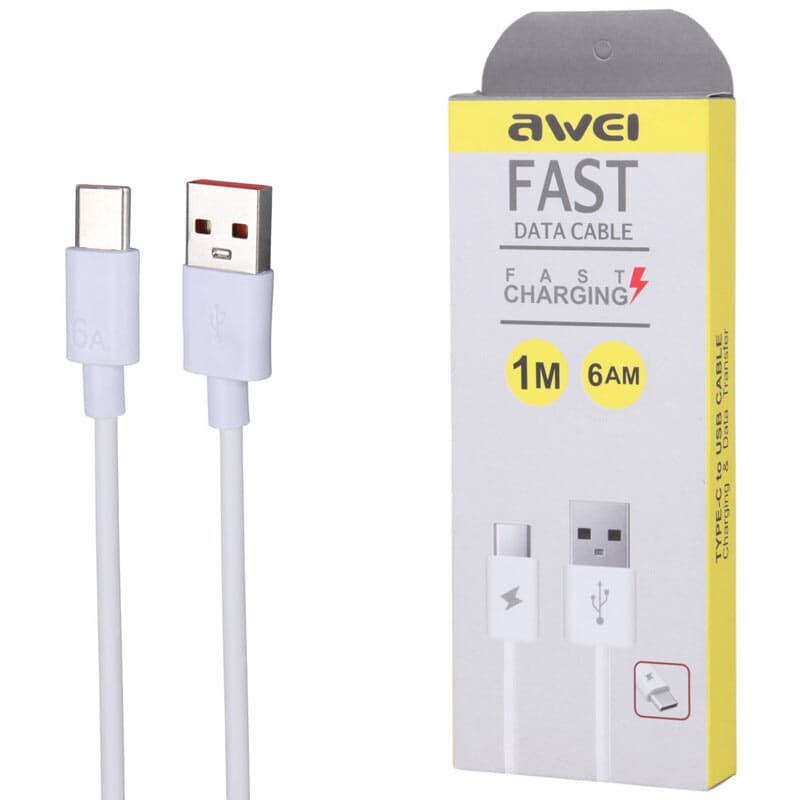 کابل شارژ و دیتا Type-C فست 1متری Awei