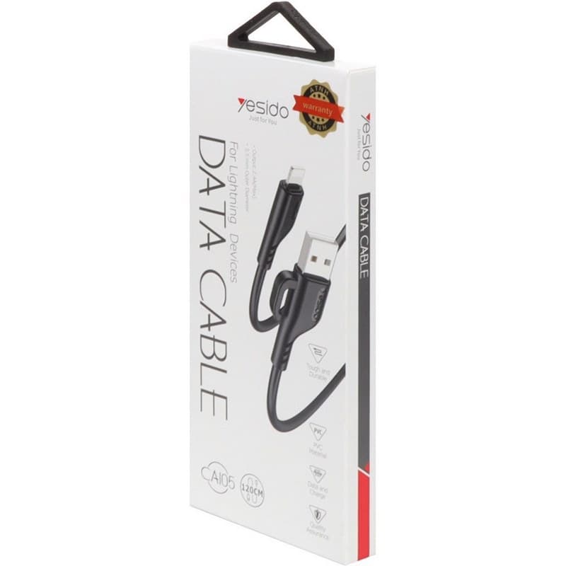 کابل شارژ USB به لایتنینگ یسیدو مدل CA105 طول 1.2 متر — تصویر ۳