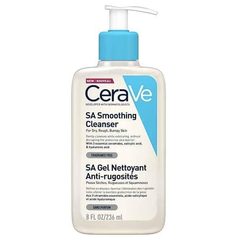 ژل شسستشو سراوی CeraVe مدل SA Smoothing حجم 236 میل | صاف و نرم کننده پوست زبر و خشک(اصلی و تازه)