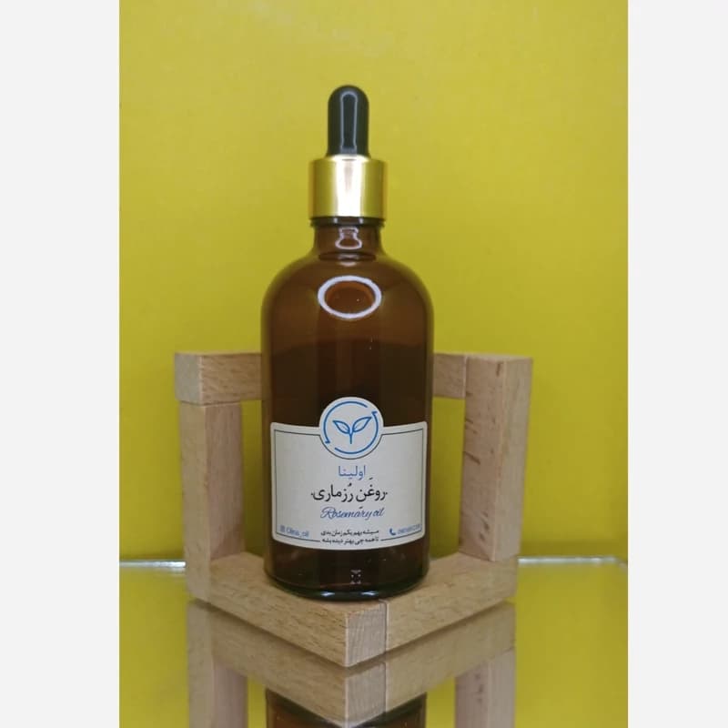 روغن رزماری خالص و طبیعی اولینا(معروف ترین روغن تقویت مو به همراه کندش تقویت مو کاهش ریزش شفاف کننده پوست)100ml
