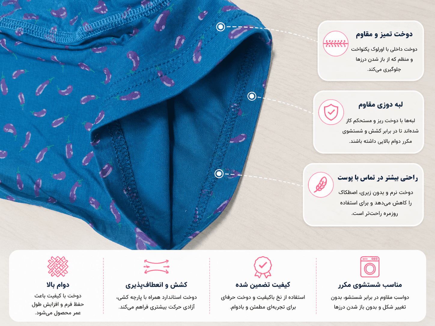 شورت مردانه پادار آنیت anit 1267/9 — تصویر ۴