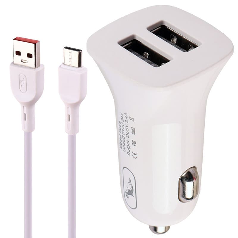 شارژر فندکی با کابل Type c 12w Dolphin SZ08T — تصویر ۴