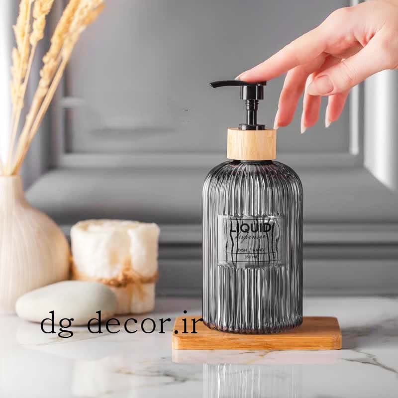 جای مایع شیشه ای لوکس با طرح چوب