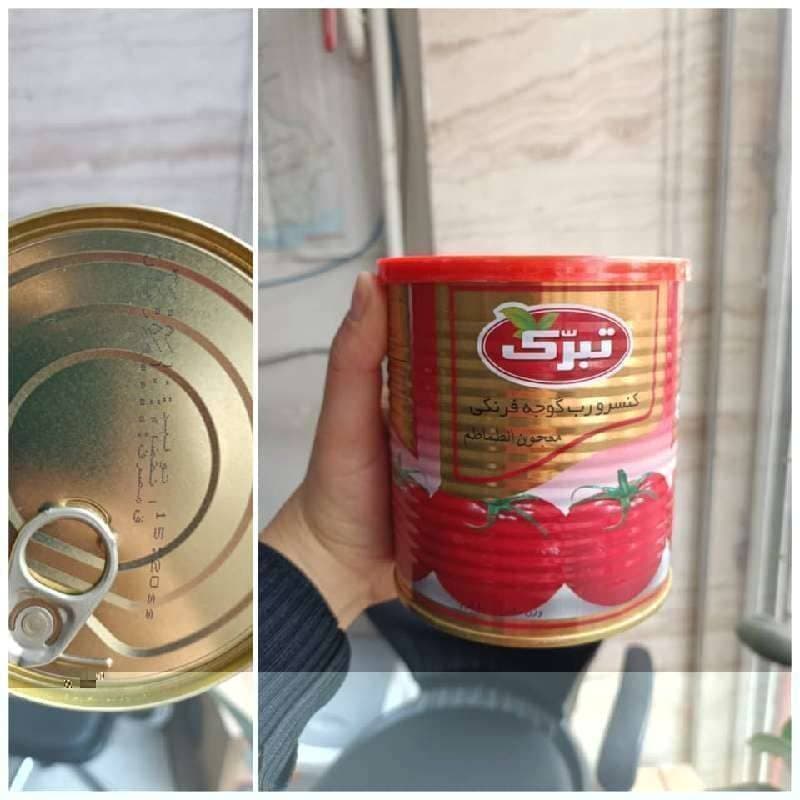 رب گوجه فرنگی ۸۰۰ گرمی قوطی تبرک — تصویر ۲