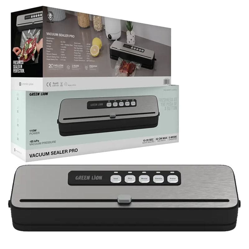 دستگاه وکیوم کننده و پرس Green Lion vacuum sealer pro Black — تصویر ۲