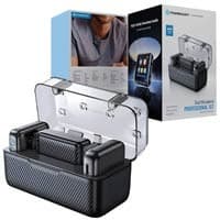 میکروفن یقه ای بیسیم شارژی 2عددی Powerology dual mic professional set