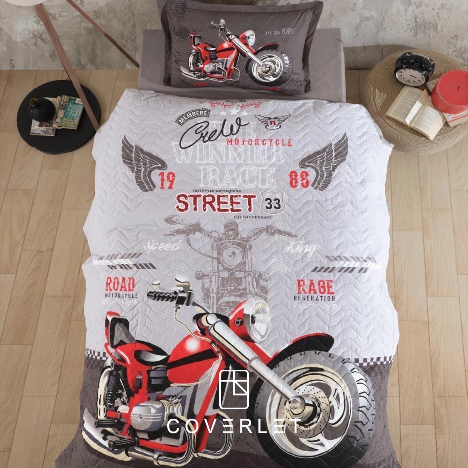 روتختی چهارفصل پسرانه طرح موتور مدل Street King — تصویر ۲