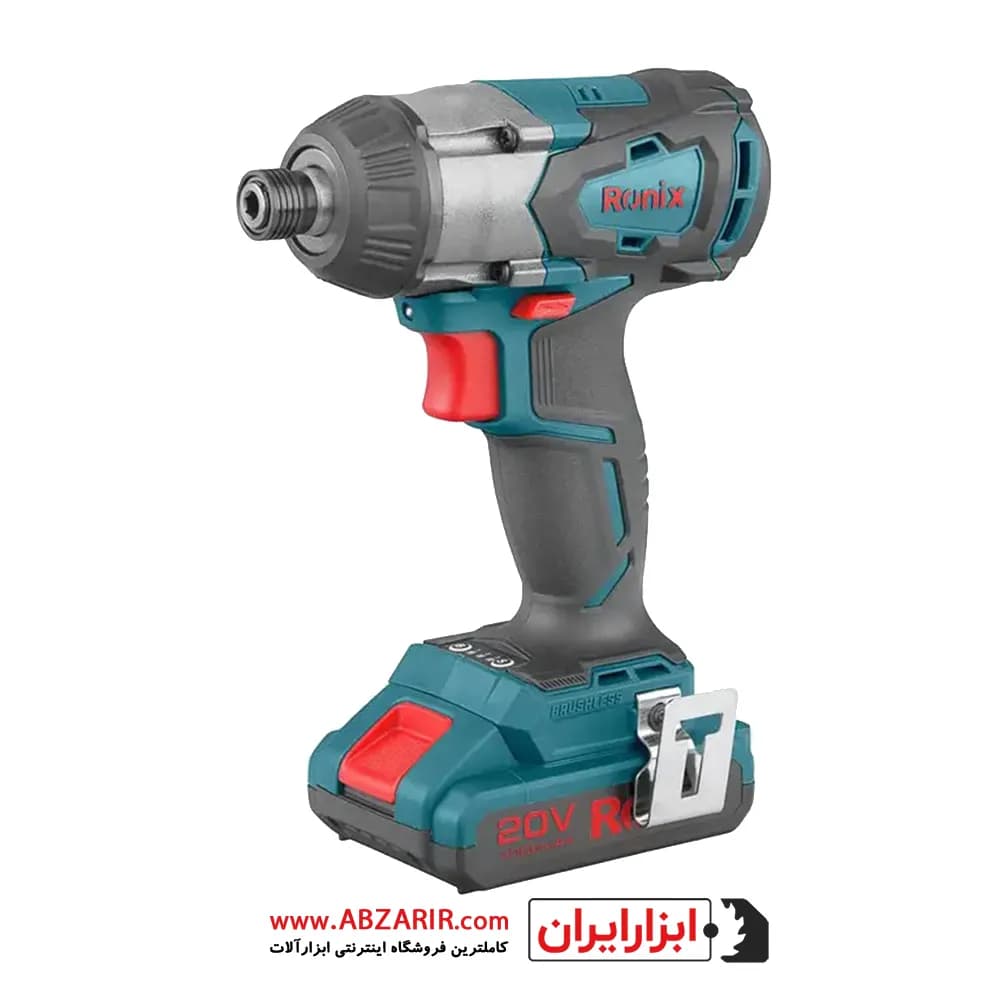 دریل پیچگوشتی چکشی شارژی 20 ولت رونیکس مدل 8906