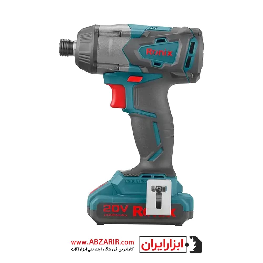 دریل پیچگوشتی چکشی شارژی 20 ولت رونیکس مدل 8906 — تصویر ۳
