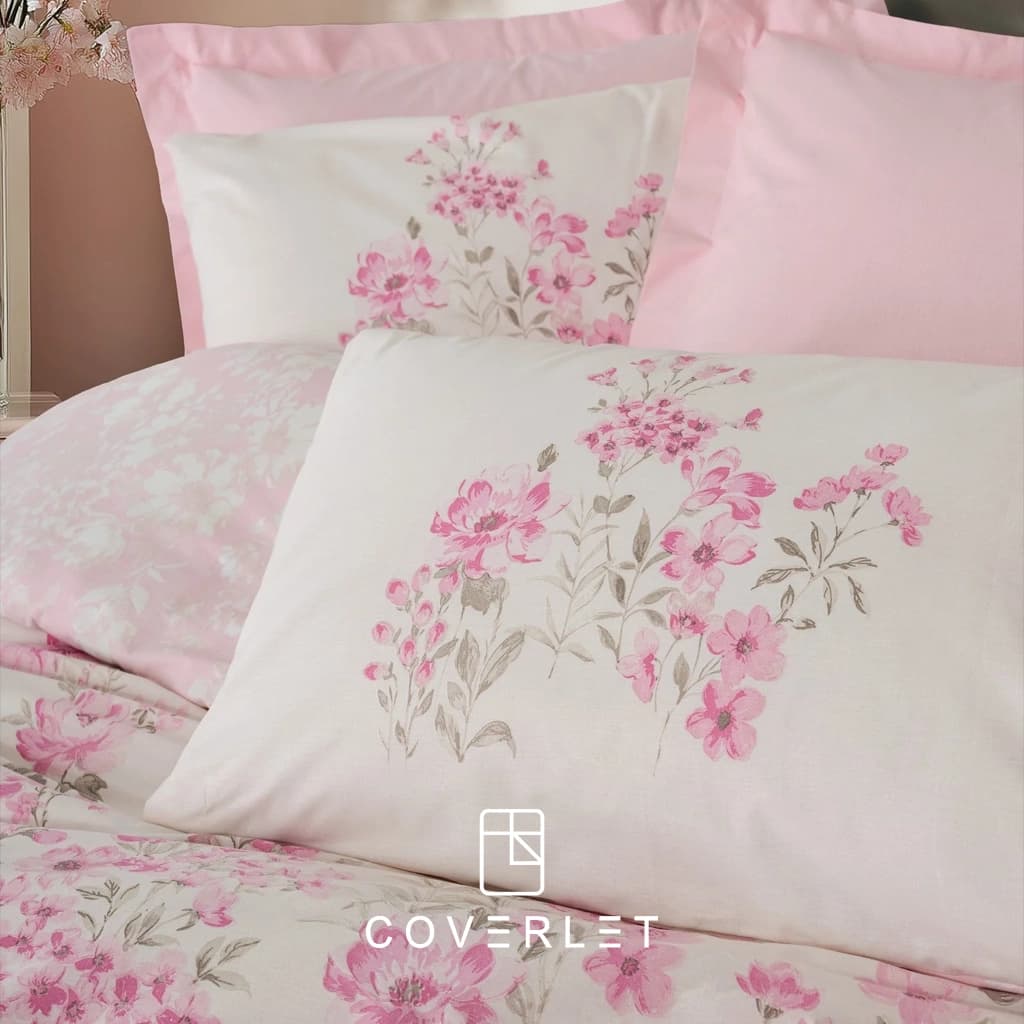 روتختی کرم صورتی گلدار کاوری مدل Floren — تصویر ۲