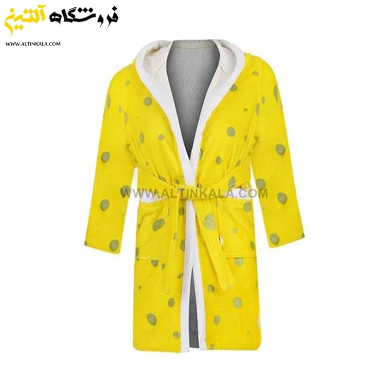 حوله پالتویی کودک پودایران طرح باب اسفنجی سایز 80 — تصویر ۳