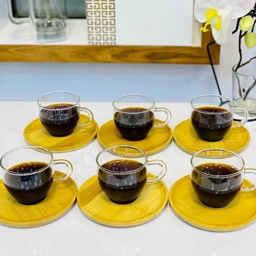 سرویس فنجان و نعلبکی گرد پیرکس و بامبو — تصویر ۳