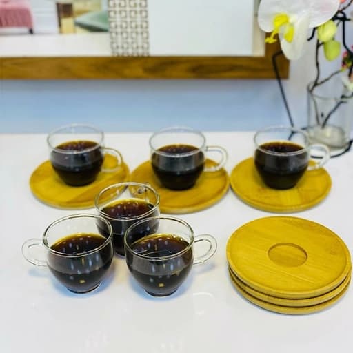 سرویس فنجان و نعلبکی گرد پیرکس و بامبو — تصویر ۲
