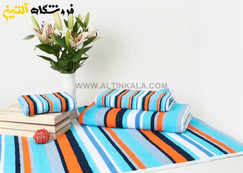 حوله حمامی برق لامع طرح کریستال سایز 100×165