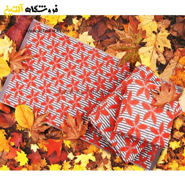 حوله استخری برق لامع طرح پاییز سایز 70×140