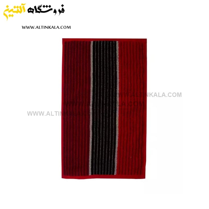 حوله استخری برق لامع طرح موزیکال قرمز سایز 70×140