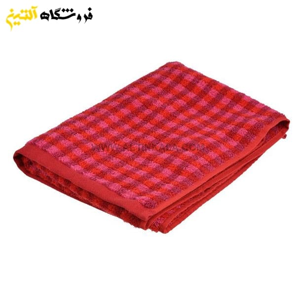 حوله استخری برق لامع طرح ونیز قرمز سایز 70×140