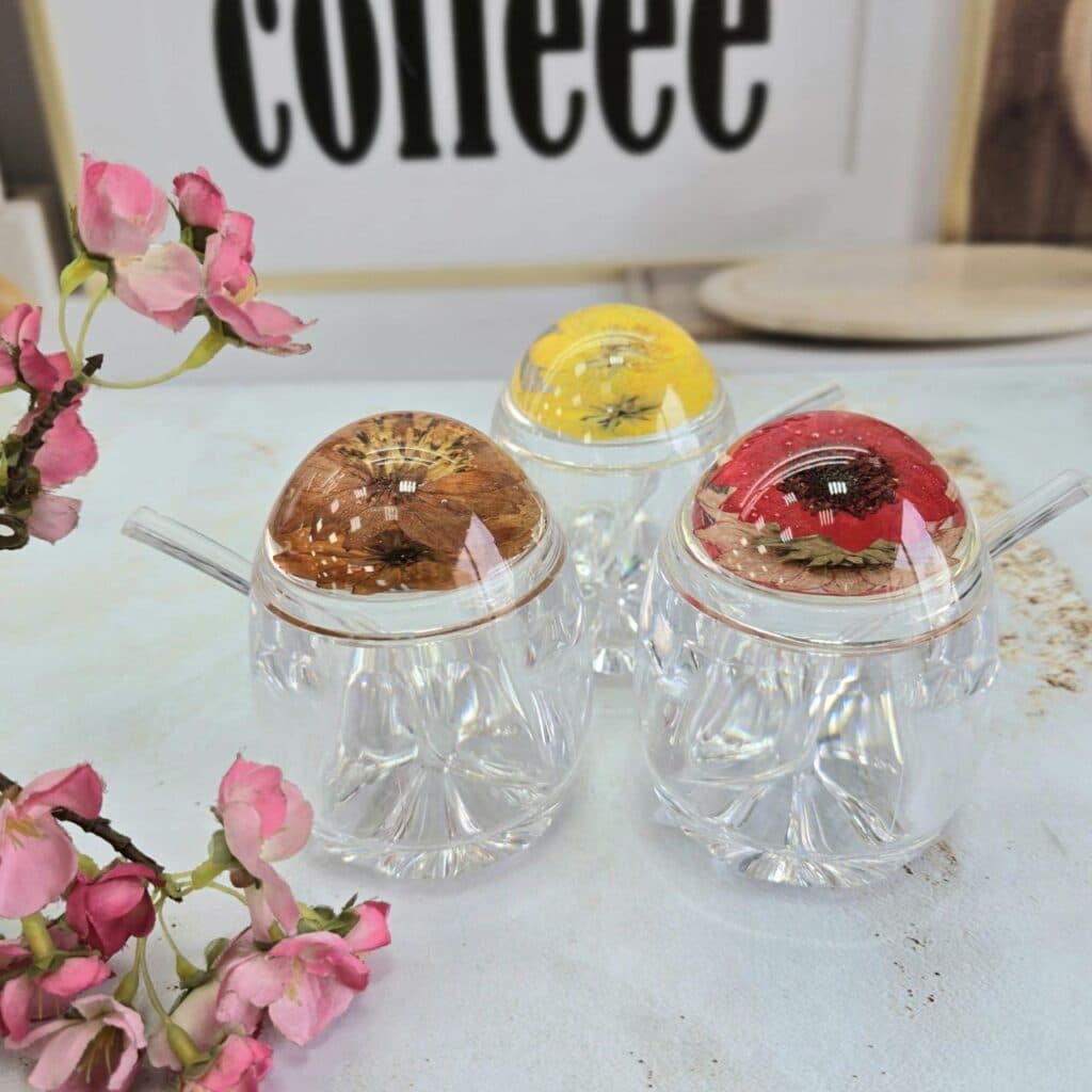 مرباخوری اکرلیک طرح گل برند شنگیا