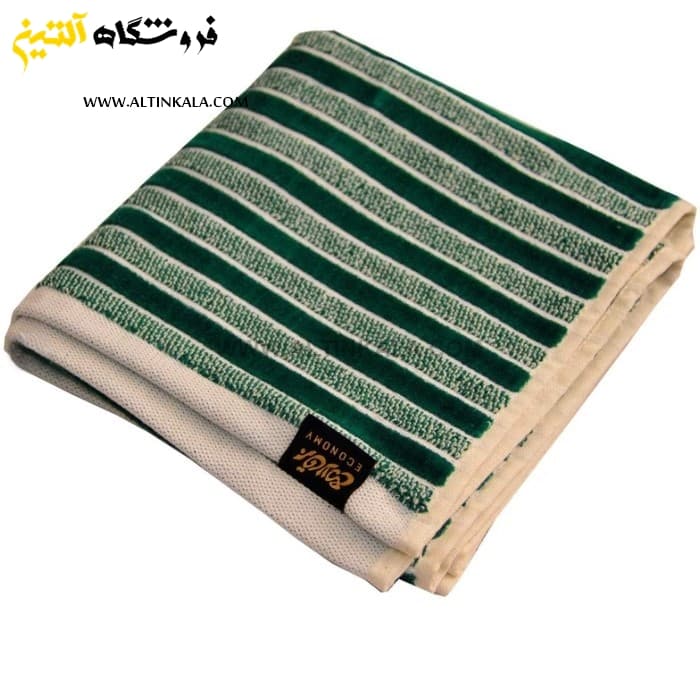 حوله دستی برق لامع طرح شالیزار سبز 90×50