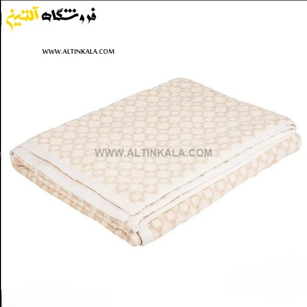 حوله دستی برق لامع طرح ونوس کرم 90×50 — تصویر ۲