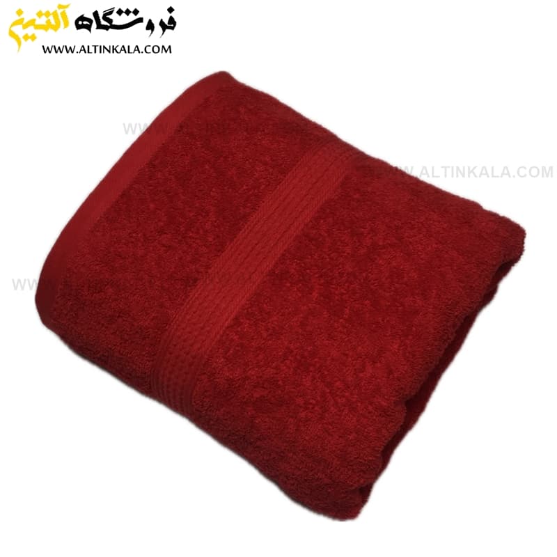 حوله دستی برق لامع مدل دیور قرمز 40×80 — تصویر ۲