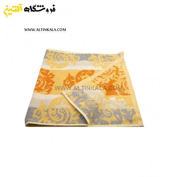 حوله دستی برق لامع مدل بهارک نارنجی 40×80 — تصویر ۴