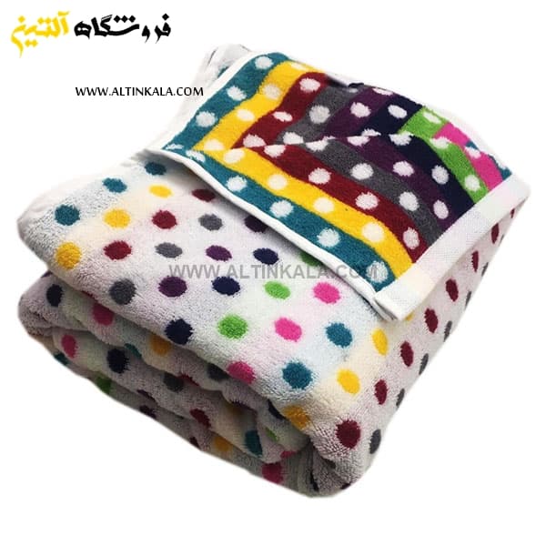حوله دستی برق لامع مدل المپیا سفید 40×80 — تصویر ۲