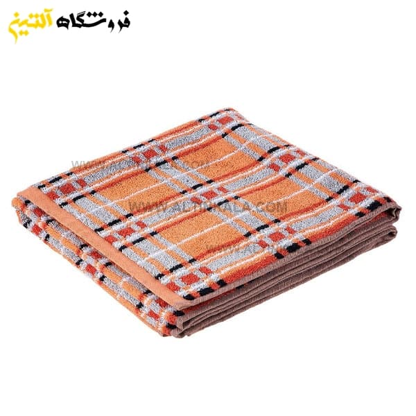 حوله دستی برق لامع مدل مدرن نارنجی 40×80 — تصویر ۳