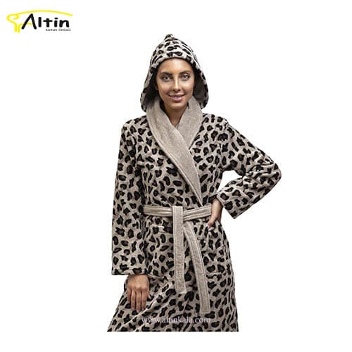 حوله تنپوش پودایران طرح پلنگی خاکی سایز 145