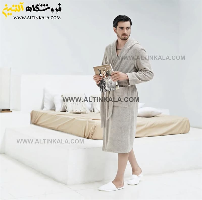 حوله تنپوش بامبو برند رزیتکس خاکی سایز 135