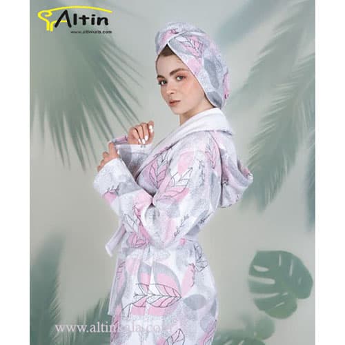 حوله تنپوش پودایران طرح ماهور صورتی سایز 135